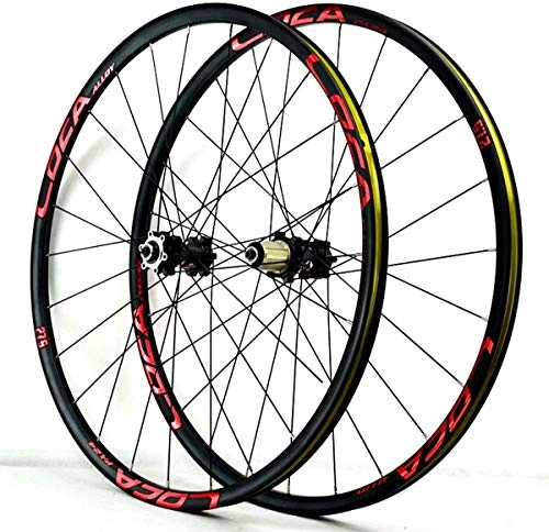 Mountain Bike Wheel : YZU MTB Mountain Bike Wheels 26 27.5 29 Inch Ultralight CNC Rim Disc Brake Bicycle Wheelset QR 7 8 9 10 11 12 Speed Cassette Flywheel 24H 1700g, B-Red, 29inch
