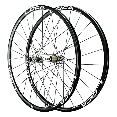 Mountain Bike Wheel : ZCXBHD 26 / 27.5 / 29 in Ultralight MTB Bicycle Wheelset Light-Alloy Rims Thru Axle Bicycle Wheel (Front + Rear) Disc Brake 24 Holes for 8 9 10 11 12 Speed (Color : Silver-2, Size : 27.5in)