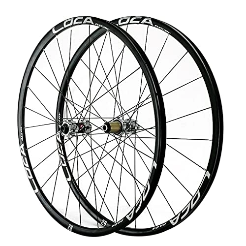 Mountain Bike Wheel : ZCXBHD 26 / 27.5 / 29 inch Front and Rear Bicycle Wheelset 24 Holes Thru Axle Ultralight Aluminum Alloy MTB Rim Disc Brake Mountain Bike Wheels for 8 9 10 11 12 Speed (Color : Silver-1, Size : 27.5in)