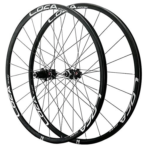 Mountain Bike Wheel : ZCXBHD 26 / 27.5 / 29 Inch Mountain Bike Wheelset Quick Release Disc Brake Road Bike Front Rear Wheel Small Spline 12 Speed (Color : Black, Size : 29in)