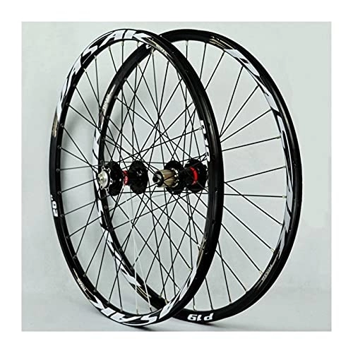 Mountain Bike Wheel : ZCXBHD 26 / 27.5 / 29 Inch MTB Bicycle Wheel Disc Brake 32 Holes Mountain Bike Front and Rear Wheel Set Quick Release 7 / 8 / 9 / 10 / 11 Speed Cassette (Color : Gold, Size : 27.5in)