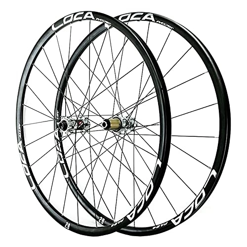 Mountain Bike Wheel : ZCXBHD 26 / 27.5 / 29 Inch MTB Front + Rear Wheels Barrel Shaft Mountain Bike Wheelset Disc Brake Ultralight Alloy MTB Rim 24 Holes 8 9 10 11 12 Speed (Color : Silver, Size : 27.5in)