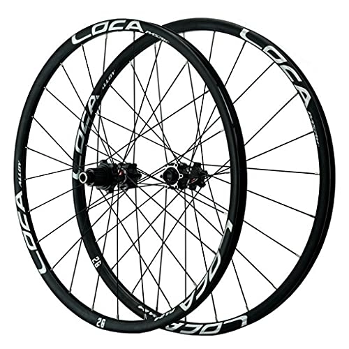 Mountain Bike Wheel : ZCXBHD 26 / 27.5 / 29" Mountain Bike Front and Rear Wheelsets MTB Ultralight Aluminum Alloy Wheels Thru Axle Disc Brakes 24 Holes MTB Rim 12 Speed (Color : Silver, Size : 26in)