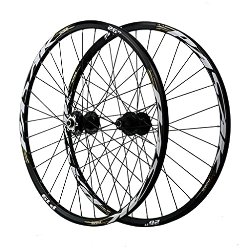 Mountain Bike Wheel : ZCXBHD 26 / 27.5 / 29" Mountain Bike Wheelsets MTB Wheels Quick Release Disc Brakes 32 Holes Double Walled Aluminum Alloy MTB Rim 7 8 9 10 11 12 Speed (Color : Silver, Size : 29in)