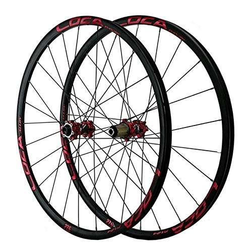 Mountain Bike Wheel : ZCXBHD 26 / 27.5 / 29in Mountain Bike Wheelset Thru axle Mtb Front & Rear Wheel 8 / 9 / 10 / 11 / 12speed Aluminum Alloy Hub Matte 24 Holes (Color : E, Size : 26in)