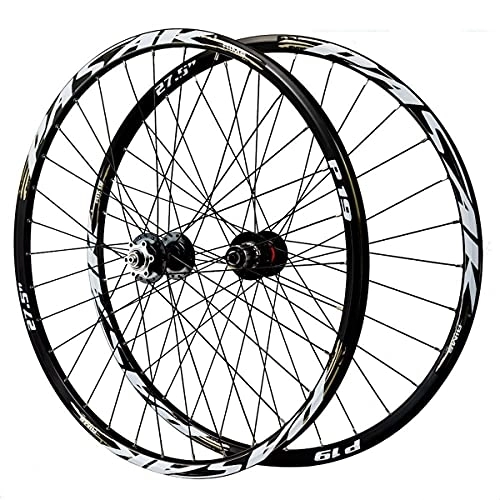 Mountain Bike Wheel : ZCXBHD 26 / 27.5 / 29inch MTB Wheelset Mountain Bike Wheel Disc Brake Double Wall Rim Quick Release 7 8 9 10 11 Speed Cassette Freewheel 32 Holes (Color : Gold, Size : 26in)