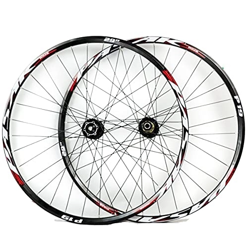 Mountain Bike Wheel : ZCXBHD 26 Inch 27.5" 29 Er MTB Bike Wheelset Aluminum Alloy Disc Brake Mountain Cycling Wheels Thru Axle for 7 / 8 / 9 / 10 / 11 Speed (Color : E, Size : 27.5IN)