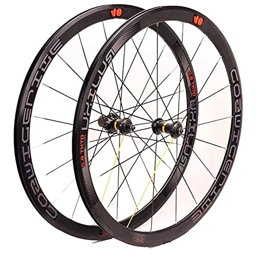 Mountain Bike Wheel : ZCXBHD 700c Wheelset Aluminum Alloy Wheels C / V Brake Clincher Alloy Mountain Cycling Wheels Quick Release Axles Bicycle for 8 / 9 / 10 / 11 Speed Freewheel Set (Color : Reverse cursor)