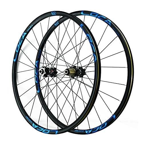 Mountain Bike Wheel : ZCXBHD Bicycle Mountain Bike Wheels 26 / 27.5 / 29 Inch Quick Release Ultralight Aluminum Alloy Rims MTB Wheelset Disc Brake Front and Back Wheels 8 9 10 11 12 Speed (Color : Blue, Size : 27.5in)