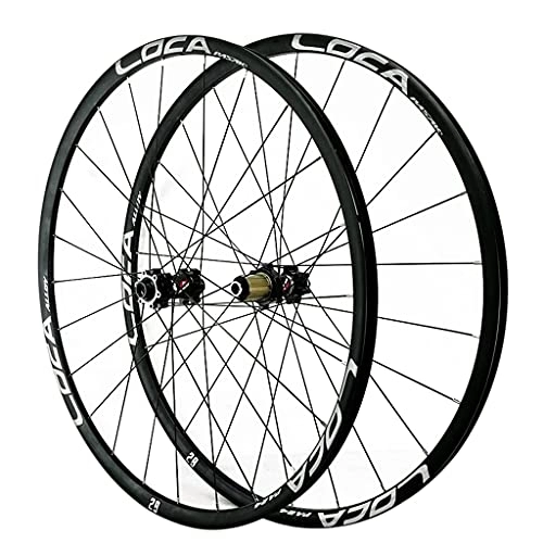 Mountain Bike Wheel : ZCXBHD Mountain Bike Wheelset 26 / 27.5 / 29 Inch Ultralight Aluminum Alloy Rim 24 Holes Disc Brake MTB Wheelset Thru Axle Front + Rear Wheels 8 9 10 11 12 Speed (Color : Silver, Size : 26in)