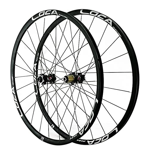 Mountain Bike Wheel : ZCXBHD Mountain Bike Wheelset 26 / 27.5 / 29 Inch Ultralight Aluminum Alloy Rim 24 Holes Disc Brake MTB Wheelset Thru Axle Front + Rear Wheels 8 9 10 11 12 Speed (Color : Silver, Size : 27.5in)