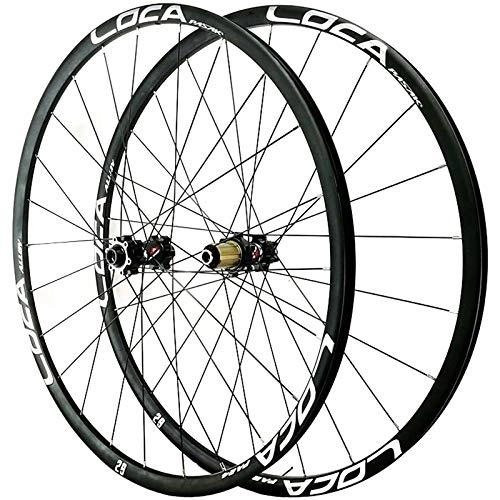 Mountain Bike Wheel : ZCXBHD MTB Bicycle Wheelset 26 / 27.5 / 29in Hybrid Mountain Bike Wheels Rim Disc Brake Front &Rear Wheel Thru axle 8 / 9 / 10 / 11 / 12 Speed 24H (Color : D, Size : 29in)