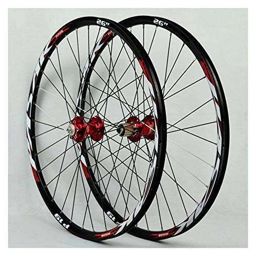 Mountain Bike Wheel : ZCXBHD Mtb Wheelset 26 / 27.5 / 29Inch Bicycle Front Rear Wheel Double Walled Aluminum Alloy Quick Release Disc Brake 32H 7-11 Speed Cassette (Size : 27.5in)