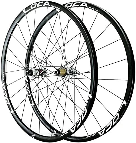 Mountain Bike Wheel : ZECHAO 24 Holes Mountain Bike Wheelset, 26 / 27.5 / 29 Inch Bicycle Wheel Light-Alloy MTB Rim Barrel Shaft Disc Brake 8 9 10 11 12 Speed Wheelset (Color : Silver-2, Size : 27.5inch)