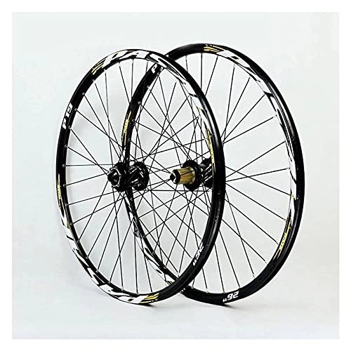 Mountain Bike Wheel : ZECHAO 26" / 27.5" / 29" Inch Double Layer Alloy Mountain Bike Wheelset, 32H Bearing Disc Brake Freewheel Bicycle Wheel 7-11 Speed Wheelset (Size : 27.5inch)