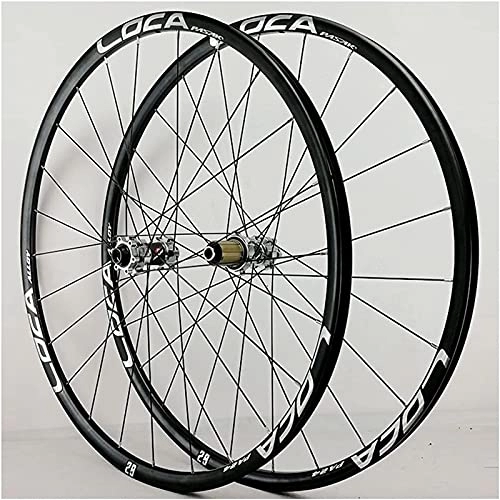 Mountain Bike Wheel : ZECHAO 26 / 27.5 / 29 Inch Mountain Bike Wheelset, 24 Holes Disc Brake Bicycle Wheel Alloy Rim MTB 8-12 Speed With Straight Pull Hub Wheelset (Size : 27.5inch)