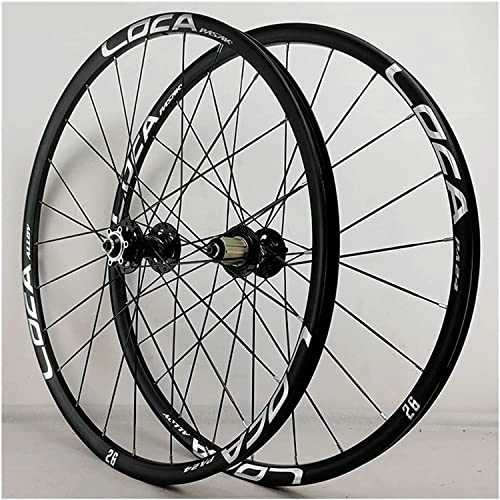 Mountain Bike Wheel : ZECHAO 26 / 27.5 / 29" Mountain Bike Wheelsets, Aluminum Alloy Rim Quick Release Axles Disc Brake Wheels for 8 9 10 11 12 Speed Freewheels Wheelset (Color : Black, Size : 29INCH)