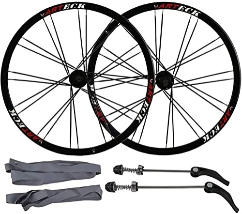 Mountain Bike Wheel : ZECHAO 26inch mountain bike wheels, 24H MTB Double Wall Rim disc brake 7 / 8 / 9 / 10 speed sealed bearings Hub Wheelset