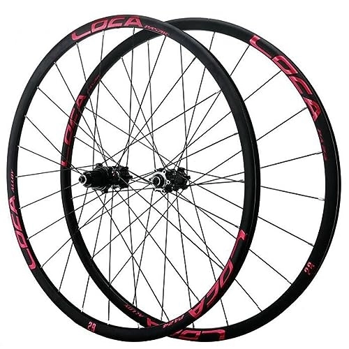 Mountain Bike Wheel : ZECHAO Disc Brake Mountain Bike Wheels, 26 / 27.5 / 29in Aluminum Alloy 24 Holes 5 Claw Tower Base Micro Spline 12 Speed Double Wall Rims Wheelset (Color : Red, Size : 27.5inch)