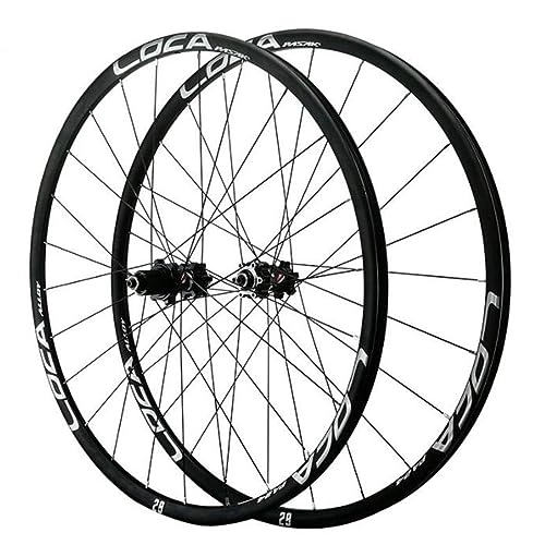 Mountain Bike Wheel : ZECHAO Disc Mountain Bike Wheels, Straight Pull 24 Holes Front 2 Rear 4 Bearings Micro Spline 12 Speed for 26 27.5 29 X1.5-2.4 Inch Tires Wheelset (Color : Silver, Size : 29inch)