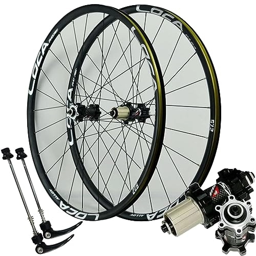 Mountain Bike Wheel : ZECHAO Mountain Bike Wheels 26"27.5" 29"x1.5-2.4 Inch, Alloy Front And Rear Wheel 24 Spokes Disc Brake Sealed Bearing QR Bicycle Rims Wheelset (Color : Black hub, Size : 27.5inch)