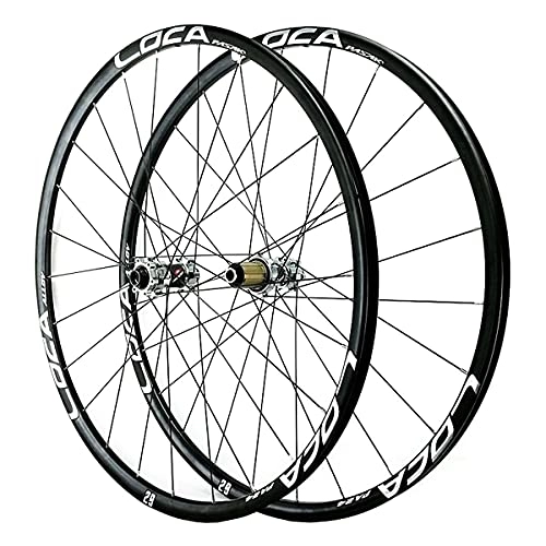 Mountain Bike Wheel : ZFF MTB Wheelset 26 27.5 29inch Ultralight Rim Mountain Bike Wheel Thruaxle Disc Brake 7 8 9 10 11 12 Speed Cassette Freewheel 24 Hole Straight-pull Spokes Matte (Color : Silver, Size : 29in)