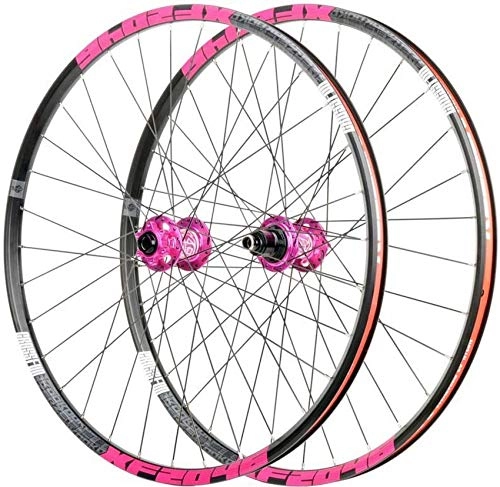 Mountain Bike Wheel : ZHTY Mountain Bike Bicycle Wheelset 26 / 27.5 Inch, Double Walled Aluminum Alloy Disc Brake Quick Release 4 Palin 8 / 9 / 10 / 11 Speed 32H Bike Front and Rear Wheels