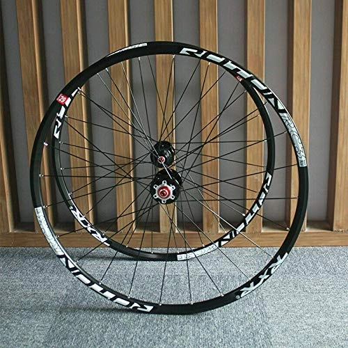 Mountain Bike Wheel : ZLYY MTB Carbon Hub Bike Wheelset 26" 27.5" 29" Mountain Bike Wheels 25mm Rim 7-11s Bicycle Wheel Sets Disc Brake Wheels (Color : 26 Black front QR)