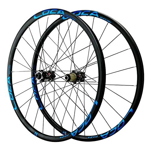 Mountain Bike Wheel : ZNND 26 / 27.5 / 29in Bicycle Wheelset, Aluminum Alloy Ultralight Rim 24 Holes Disc Brake Mountain Bike Wheelset (Color : Blue, Size : 27.5in)