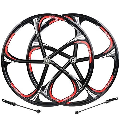 Mountain Bike Wheel : ZNND 26 Inch MTB Bike Wheelset Hub, Magnesium Alloy Bearing Integrated Rim Mountain Bicycle Card Type Wheel