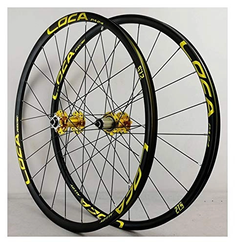 Mountain Bike Wheel : ZNND 29" Mountain MTB Bike Wheel Set Double Layer Rim Disc Brake Bicycle Quick Release Alloy Rim Front 2 Rear 4 Palin 24H 7 8 9 10 11 12 Speed (Color : F)