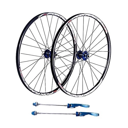 Mountain Bike Wheel : ZNND Bike Wheelset Mountain Wheel Cycling Brake BLUE HUBS And Decals ONLY Wheels, 26inch, 27.5inch 7, 8, 9, 10 SPEED (Size : 27.5inch)