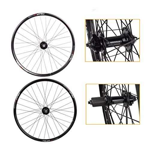 Mountain Bike Wheel : ZNND Mountain Bicycle Wheelset, 26 Inch Double Wall MTB Rim Quick Release Disc Brake Hybrid / Bike 32 Hole Disc 7 8 9 10 Speed (Color : Black, Size : 26 inch)