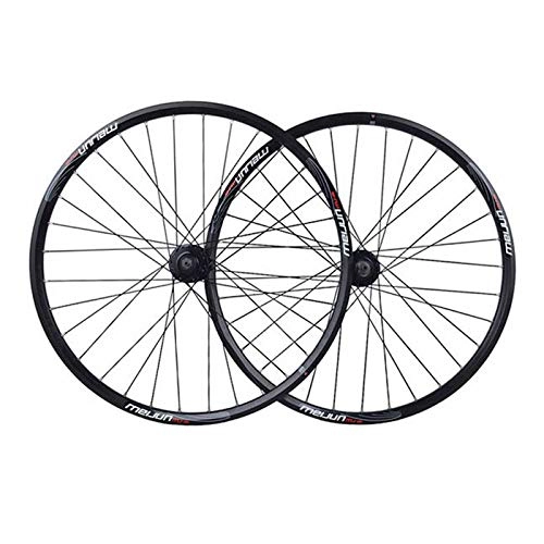 Mountain Bike Wheel : ZNND Mountain Bike Wheelset 26 20 Inch Double Layer Wall Alloy Rim MTB Hub Disc Brake Quick Release 6 7 8 9 Speed 32H (Size : 20in)