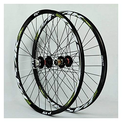 Mountain Bike Wheel : ZNND Mountain Bike Wheelset 26 27.5 29 Inch Disc Double Layer Rim Disc / Brake Bicycle QR 7 / 8 / 9 / 10 / 11 Speed 32 Hole Sealed Bearing (Color : C, Size : 29in)