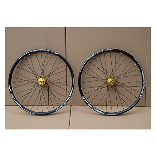 Mountain Bike Wheel : ZNND Mountain Bike Wheelset 26 / 27.5 / 29 Inch MTB Bicycle Double Layer Alloy Rim Sealed Bearing 7-11 Speed Cassette Hub Disc Brake 1100g QR (Color : F, Size : 26in)