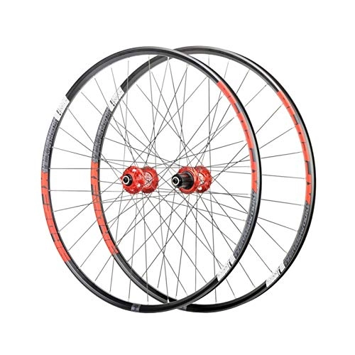 Mountain Bike Wheel : ZNND Mountain Bike Wheelset 26 / 27.5 / 29 Inch MTB Double Wall Aluminium Rims Sealed Bearing Disc Brake QR 8 9 10 11 Speed (Color : D, Size : 27.5in)