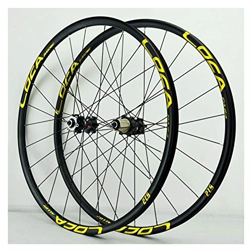 Mountain Bike Wheel : ZNND Mountain Bike Wheelset 26 / 27.5 / 29 Inch Ultra-Light Aluminum Alloy Bicycle Bike Wheel Set Disc Brake 6 Pawl QR 24H 8-12 Speed (Color : A, Size : 26in)
