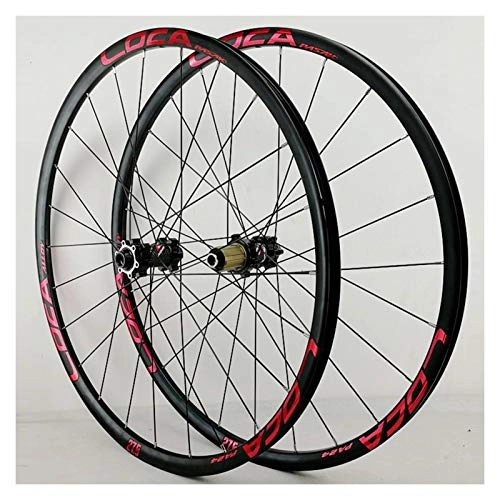 Mountain Bike Wheel : ZNND Mountain Bike Wheelset 26 / 27.5 / 29 Inches Aluminum Alloy Disc Brake 6 Pawl Cycling Bicycle Wheels Straight Pull 24 Hole Rim 8-12 Speed (Color : E, Size : 26in)