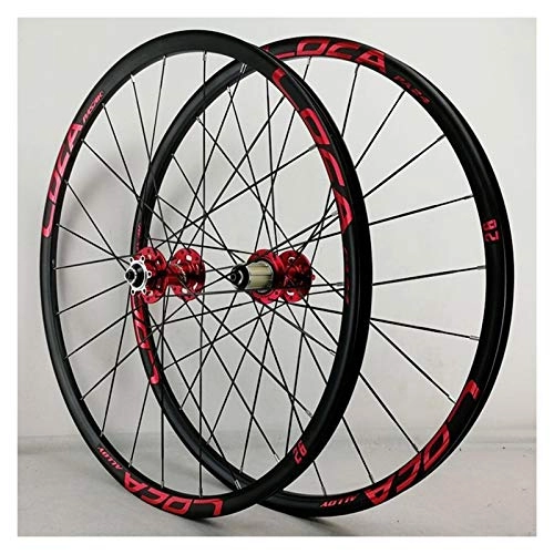 Mountain Bike Wheel : ZNND Mountain Bike Wheelset 26 / 27.5 Inch Double Wall Alloy Rim 24 Hole Disc Brake Quick Release Sealed Bearing 8-12 Speed Card Hub (Color : B, Size : 27.5in)