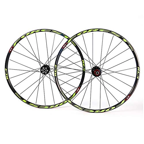 Mountain Bike Wheel : ZNND Mountain Bike Wheelset, 27.5" Double Wall MTB Rim Quick Release V-Brake Hybrid / Hole Disc 7 8 9 10 Speed (color : C, Size : 27.5inch)