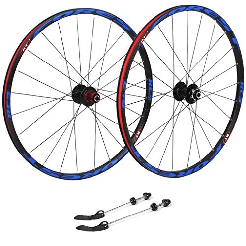 Mountain Bike Wheel : ZNND Mountain Cycling Wheels, 26 Bicycle Double Wall MTB Rim Quick Release V-Brake Hybrid / Hole Disc 7 8 9 10 Speed 100mm (Size : 26inch)