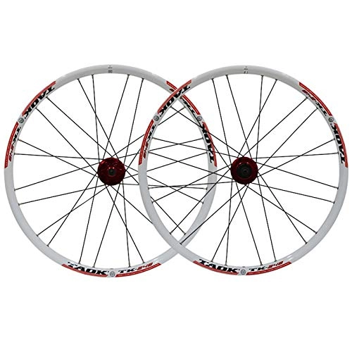 Mountain Bike Wheel : ZNND Mtb Wheels 24 Inch Mountain Bike Wheelset Quick Release Hub Aluminum Alloy Double Wall Rim Disc Brake 7 8 9 Speed (Color : D)