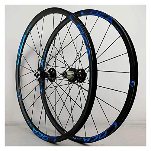 Mountain Bike Wheel : ZNND MTB Wheelset For Mountain Bike 26 27.5in Mountain Bike Wheel Double Layer Alloy Rim Disc Brake QR 8-12 Speed Palin Sealed Bearing Hub (Color : F, Size : 26in)