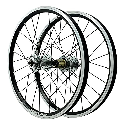 Mountain Bike Wheel : ZPPZYE 20 inch V Brake MTB Wheelset, Aluminum Alloy Bicycle Hybrid / Mountain Rim Quick Release Wheel 24 Hole for 7-12 Speed (Size : 20 inch)