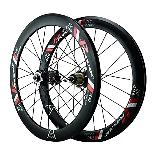 Mountain Bike Wheel : ZPPZYE Bicycle Wheelset 20 Inch 22 Inch, Aluminum Alloy Hybrid / Mountain Rim Sealed Bearing V Brake Wheel 24 Hole for 7-12 Speed (Color : Black, Size : 22 inch)