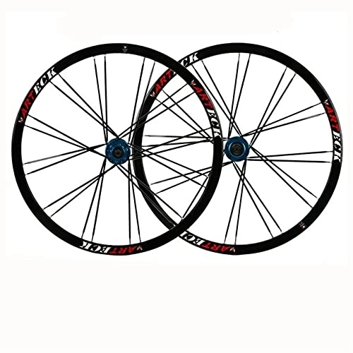 Mountain Bike Wheel : ZYHDDYJ Bicycle Wheelset Bike Wheelset 26 Aluminum Alloy Rim 24 Holes Disc Brake Fit 7 / 8 / 9 / 10 Speed Flat-spoke Mountain Bicycle Wheels Quick Release (Color : B)