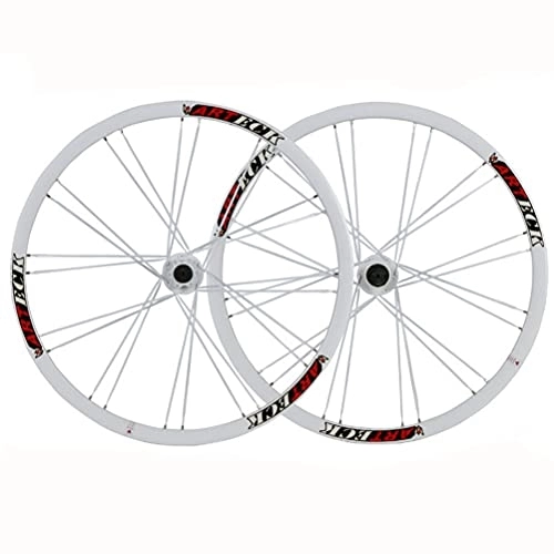 Mountain Bike Wheel : ZYHDDYJ Bicycle Wheelset MTB Wheelset 26 Aluminum Alloy Rim 24 Holes Disc Brake Fit 7 / 8 / 9 / 10 Speed Flat-spoke Mountain Bicycle Wheels Quick Release (Color : D)