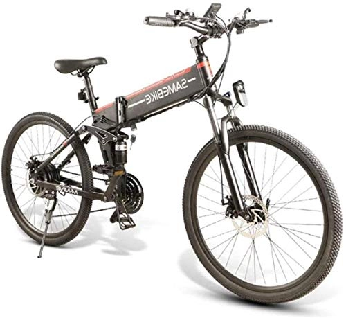 Vélo de montagne électrique pliant : 26 pouces lectrique Mountain Bikes, 48V Batterie au lithium en alliage d'aluminium adulte lectrique pliant Vitesse maximale 32KM / H LCD cristaux liquides Instrument 6-24 ( Color : A )