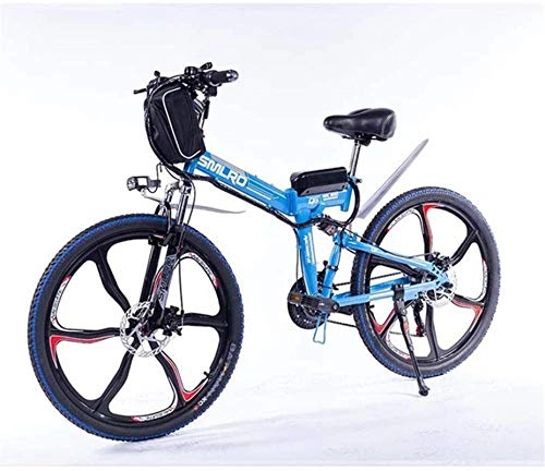 Vélo de montagne électrique pliant : FansQ New Vélo de Montagne électrique, Vélo électrique Pliant assistée Lithium VTT 27 Vitesses Batterie vélo 350W48v13ah Suspension complète à Distance, pour Adulte Femme / Homme